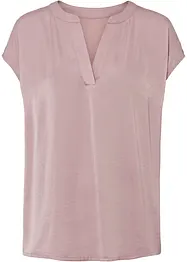Ledig satinblus med överskurna ärmar, bonprix