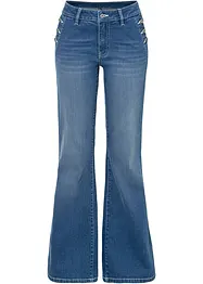 Bootcut Jeans Mid Waist, ekologisk bomull, bonprix