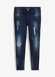 Korta stuprörsjeans med destroyed-detaljer, bonprix