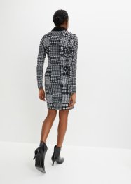 Jerseyklänning med krage och knappar, BODYFLIRT boutique
