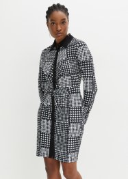 Jerseyklänning med krage och knappar, BODYFLIRT boutique
