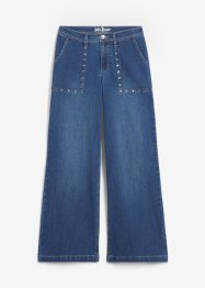 Jeans med nitar, medelhög midja och vida ben, John Baner JEANSWEAR