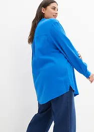 Oversize-muslinblus i bomull, lång modell, bonprix