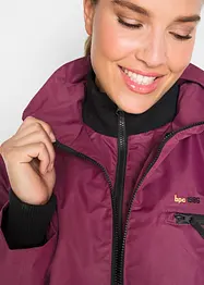 Lång vattentät funktionsjacka med huva och 2-i-1-look, bonprix