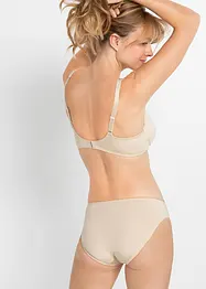 T-shirtbehå med bygel och glansigt material (2-pack), bonprix