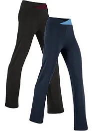 Stretchig sportbyxa med bomull (2-pack), bonprix