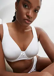 T-shirtbehå med bygel och glansigt material (2-pack), bonprix