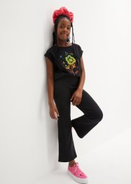 T-shirt + leggings med utsvängda ben (2 delar), ekologisk bomull, bpc bonprix collection