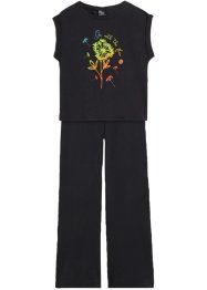 T-shirt + leggings med utsvängda ben (2 delar), ekologisk bomull, bpc bonprix collection