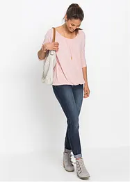 Oversizetopp i materialmix, bonprix