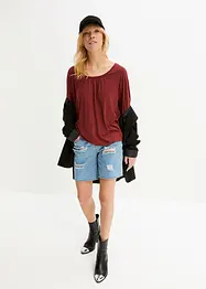 Oversizetopp i materialmix, bonprix