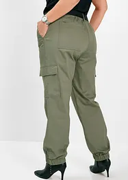Cargobyxa i stretchig bomullsmix, bonprix