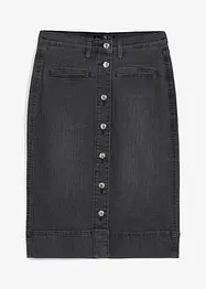Jeanskjol med prydnadsknappar, bonprix
