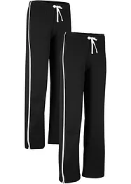 Joggingbyxa i kraftig ren bomull, (2-pack), bonprix