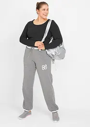 Trikåbyxa i elastisk bomullsmix, bonprix