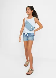 Jeansshorts med medelhög midja, bonprix