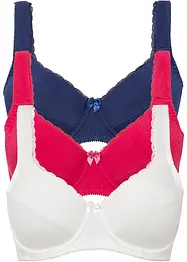 BH med bygel i ekologisk bomull (3-pack), bonprix