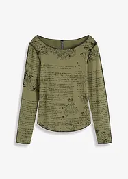 Långärmad topp i mjuk viskos, bonprix