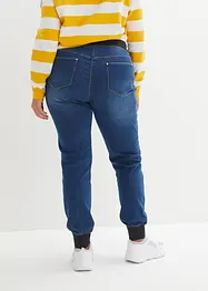 Boyfriendjeans med ribbstickad linning, bonprix