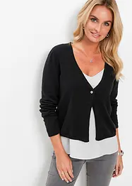 Kort cardigan med bomull, bonprix