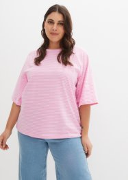 Randig höghalsad T-shirt med raglanärmar, bpc bonprix collection