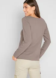 Figurnära långärmad topp (2-pack), bonprix