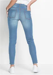Korta tajta stuprörsjeans med medelhög midja, bonprix