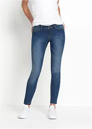 Korta tajta stuprörsjeans med medelhög midja, bonprix