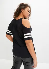 Topp med cut-outs i mjuk viskos, bonprix