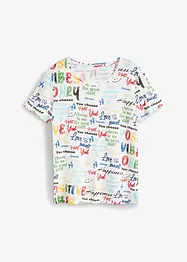 Mönstrad T-shirt i mjuk viskosmix, bonprix