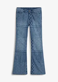 Utsvängda jeans i mönstermix, bonprix