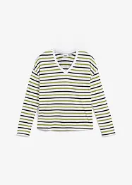 Randig långärmad T-shirt i ekologisk bomull, bonprix