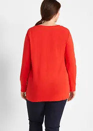Långärmad, lång topp med rund halsringning (5-pack), bonprix