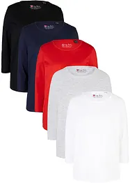 Topp med 3/4-ärm (5-pack), bonprix