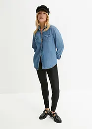 Leggings med jeanslook och dragkedja, bonprix