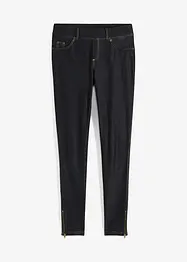 Leggings med jeanslook och dragkedja, bonprix