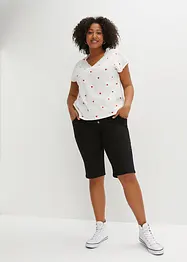 Bermudashorts med hög midja i elastisk bomullsmix, bonprix