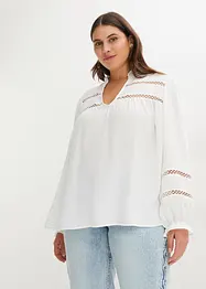 Blustunika med spets, bonprix