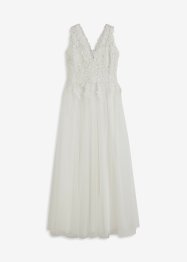 Brudklänning med paljetter och avtagbar meshkjol, BODYFLIRT boutique