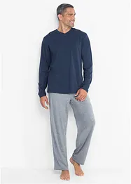 Pyjamas med bomull och långa ärmar, bonprix