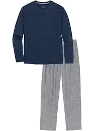 Pyjamas med bomull och långa ärmar, bonprix