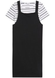 Klänning och t-shirt i ekologisk bomull för flickor (2-delat set), bpc bonprix collection