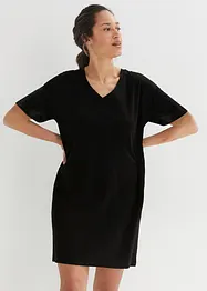 T-shirtklänning i oversizemodell med V-ringning (2-pack), bonprix