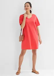T-shirtklänning i oversizemodell med V-ringning (2-pack), bonprix