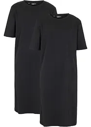 T-shirtklänning i oversizemodell med bomull (2-pack), bonprix