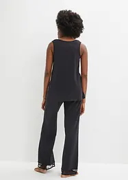 Pyjamas med meshdetaljer, bonprix
