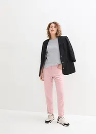 Linnebyxa med fickdetaljer och knappar i bensluten, bonprix