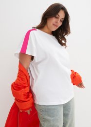 T-shirt med volangärmar och neonfärgade ränder, bpc bonprix collection