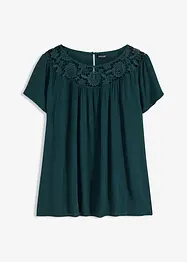 Blus med spets, bonprix