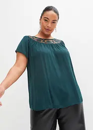 Blus med spets, bonprix